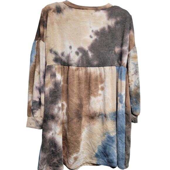 Velvet Torch Coco French Terry Babydoll Dress Small - Picture 2 of 6